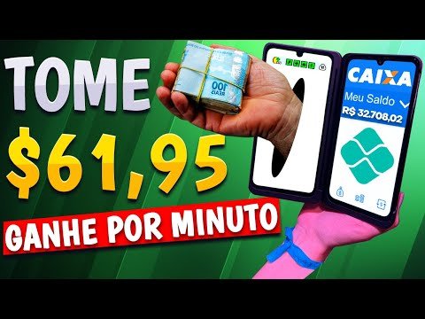 DESBLOQUEADO Aplicativo Pagando $61,95 Paga p/ MINUTO JOGADO Melhor App para ganhar dinheiro online