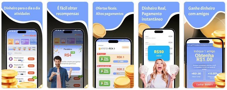 Ganhe dinheiro com o app Reward Plus no Brasil
